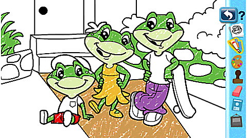 Coloring with Leap, Tad & Lily at the Letter Factory